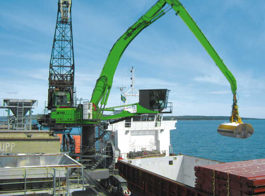 Перегружатель гидравлический Sennebogen 870 для портовых работ